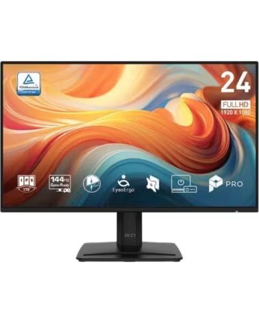 MSI Monitor led 23 8 pulgadas pro mp243 e14 ips - fhd - dp - hdmi - 144hz - 1ms
