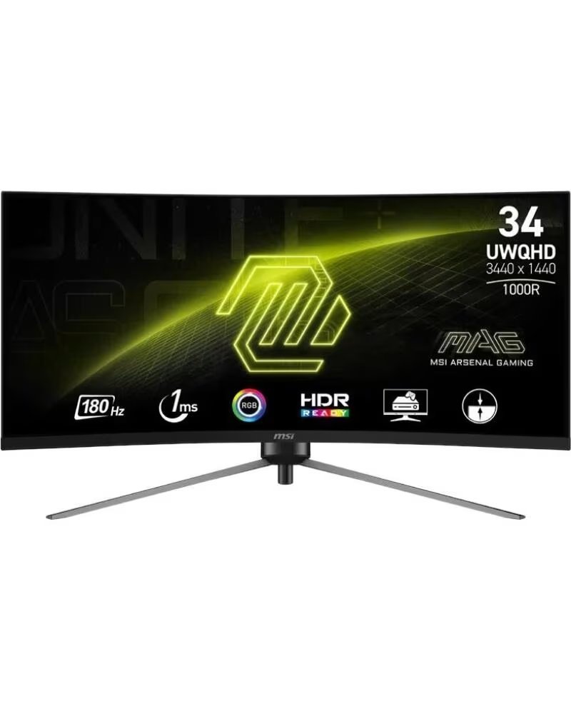 MSI Monitor curvo gaming mag345cqrf e20 34 pulgadas uwqhd 200hz