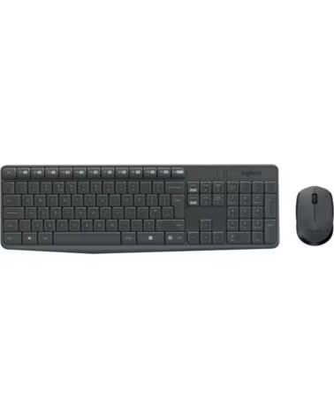 LOGITECH MK235 Teclado y raton Inalambrico Gris