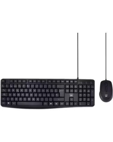 EWENT Kit teclado mouse raton ew3006 usb escritura silenciosa