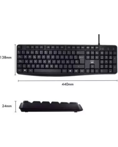 EWENT Kit teclado mouse raton ew3006 usb escritura silenciosa
