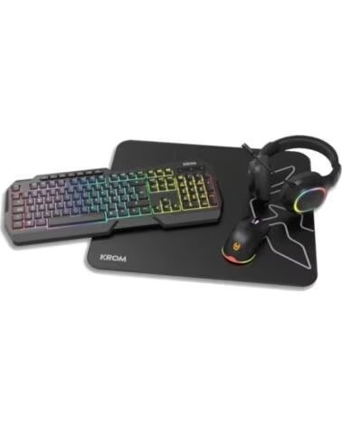 KROM KENTA PC Combo Gaming 4 en 1 RGB Negro