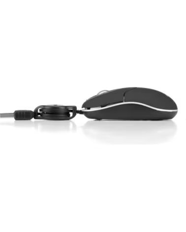 NGS Raton con cable sin black - 100dpi - 2 botones - usb