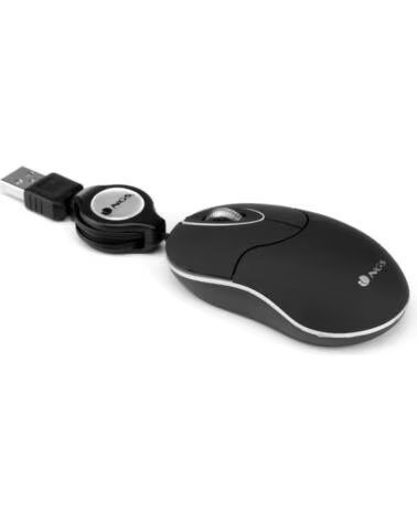 NGS Raton con cable sin black - 100dpi - 2 botones - usb