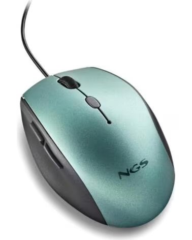 NGS Raton wired ergo silent mouse azul
