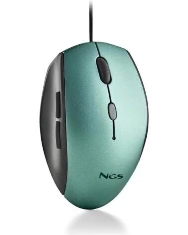 NGS Raton wired ergo silent mouse azul