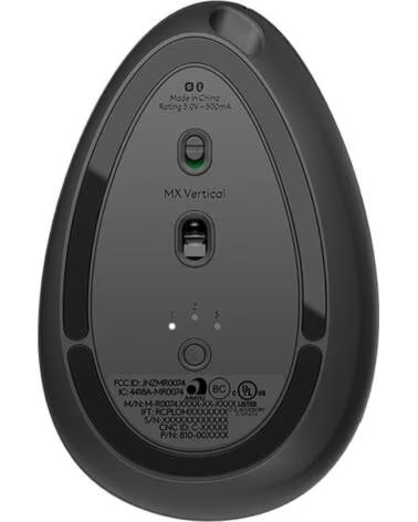 LOGITECH MX Vertical Raton ergonomico Negro