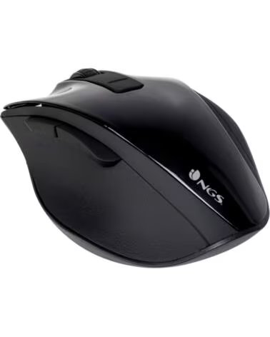 NGS Raton inalambrico bowblack - 2 4ghz - 800 - 1600dpi - 5 botones scroll - nano receptor usb - 1aa - negro