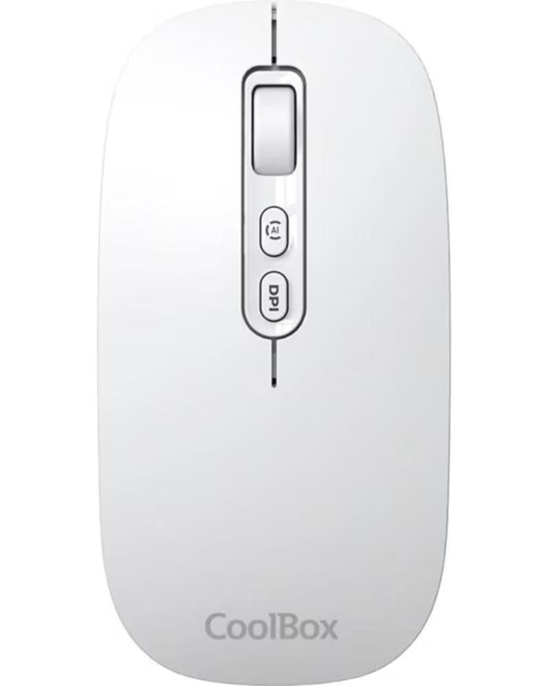 COOLBOX Raton W02-IA Inalambrico RFBT Blanco
