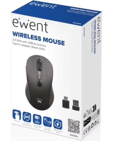 EWENT EW3204 Raton inalambrico 2 4GHz click silen