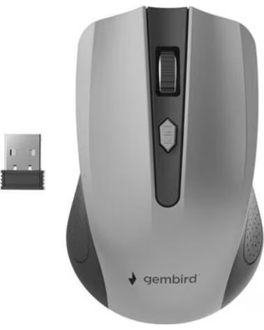 GEMBIRD Raton Optico Inalambr 1600 DPI Negro-Gris