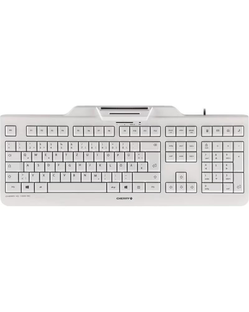 CHERRY Teclado kc 1000 sc lector de tarjeta chip integrado dni usb blanco