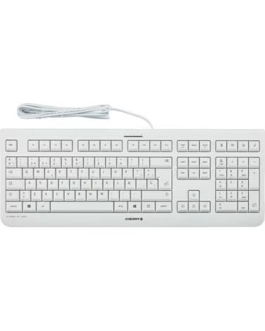 CHERRY Teclado kc 1000 silencioso usb ultra slim blanco