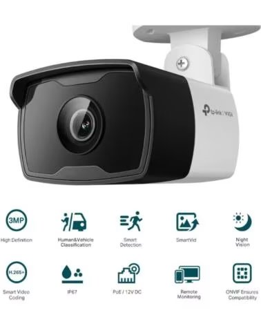 TP-LINK VIGI Camara IP Bullet C330I 3MP Plastico IR 4mm