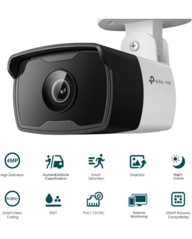 TP-LINK VIGI Camara IP Bullet C340I 4MP Plastico IR 2 8mm