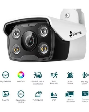 TP-LINK VIGI Camara IP Bullet C340 4MP Plastico Full-Color