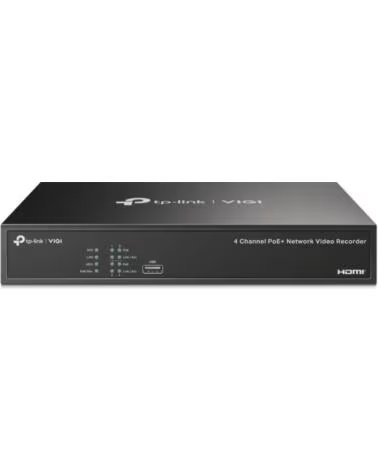 TP-LINK VIGI Grabador IP NVR1004H-4P Rack 01 HDD 04 C PoE