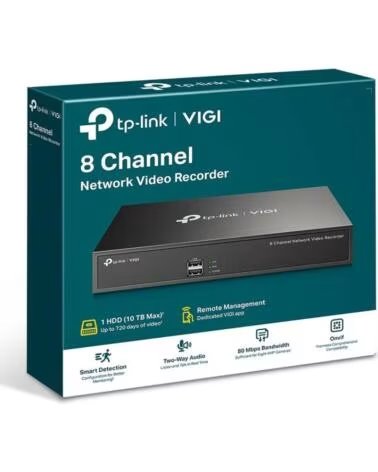 TP-LINK VIGI Grabador IP NVR1008H Rack 01 HDD 08 Canales