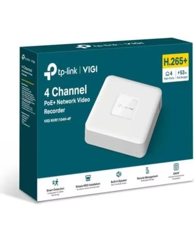 TP-LINK VIGI NVR1104H-4P Grabador IP Sencillo HDD 01 HDD 4