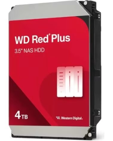 WESTERN DIGITAL Disco duro interno hdd wd nas red plus 4tb 3 5 pulgadas sata 6gb - s 256mb