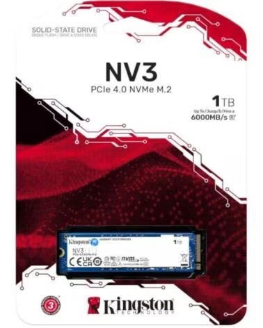 KINGSTON NV3 SSD 1TB PCIe NVMe Gen 4 0