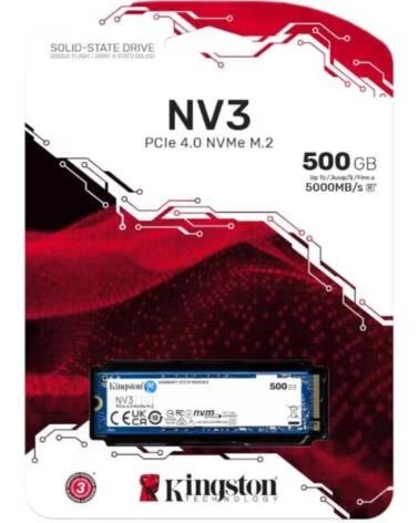 KINGSTON NV3 SSD 500GB PCIe NVMe Gen 4 0