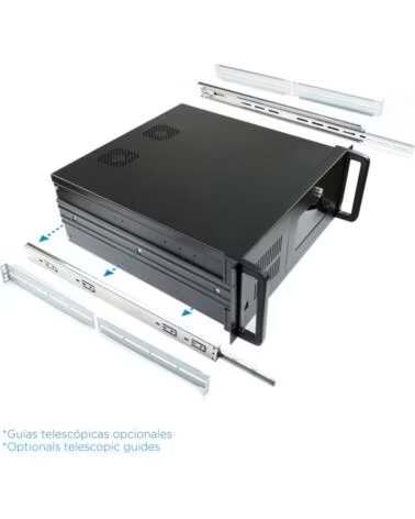 TOOQ Caja RACK-406N-USB3 4U 19 ATX Sin F A Negro