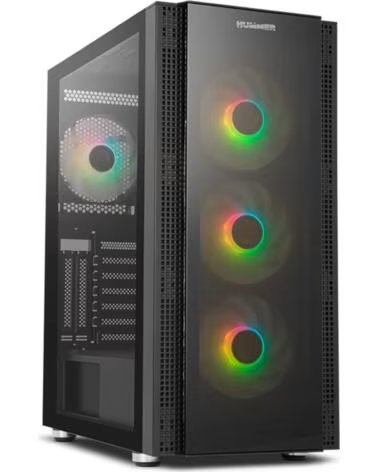 NOX Caja ordenador gaming hummer horus atx 1 x usb 3 0 2 x usb 2 0 4 x 120mm argb
