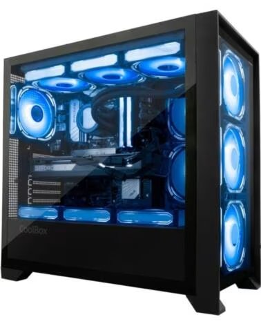 COOLBOX Caja Gaming ATX GE-2000 DualView Sin Fuent