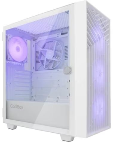 COOLBOX Caja Gaming ATX GA300 GRIDLINE White