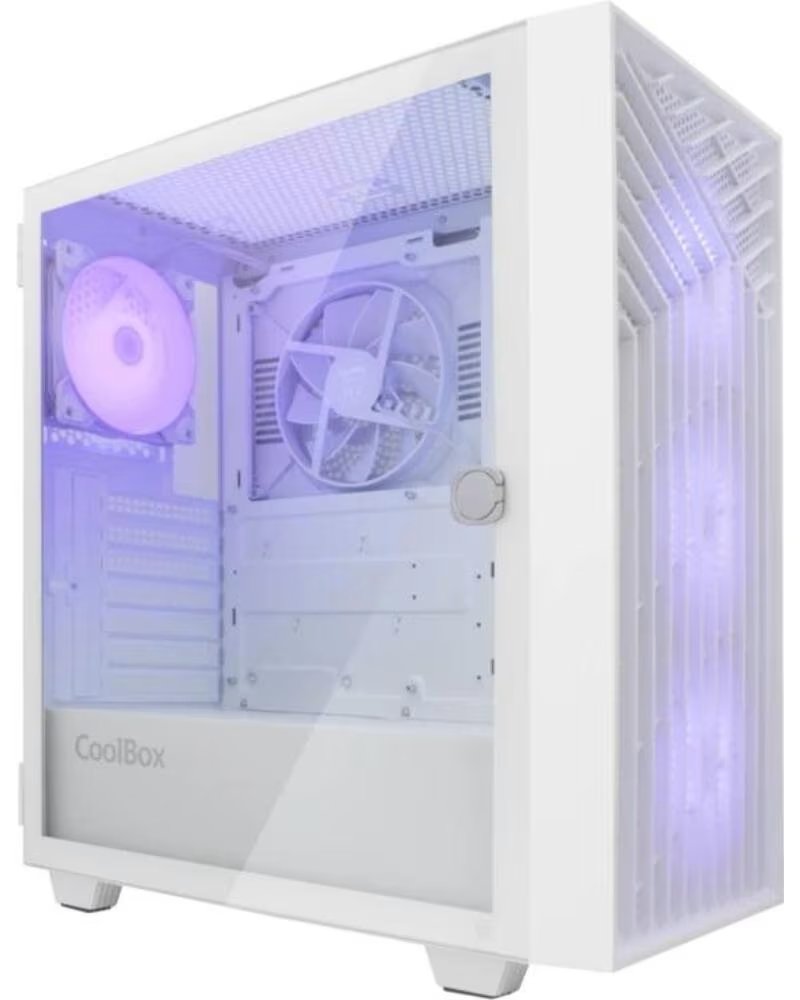 COOLBOX Caja Gaming ATX GA300 GRIDLINE White