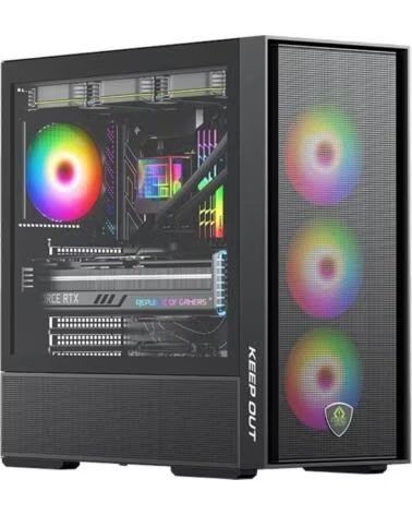 KEEP OUT Caja M-Atx KO XC-805 MESH ARGB Usb3 Black
