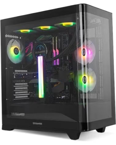 NOX Semitorre HUMMER ETHER Cristal Curvo Negro