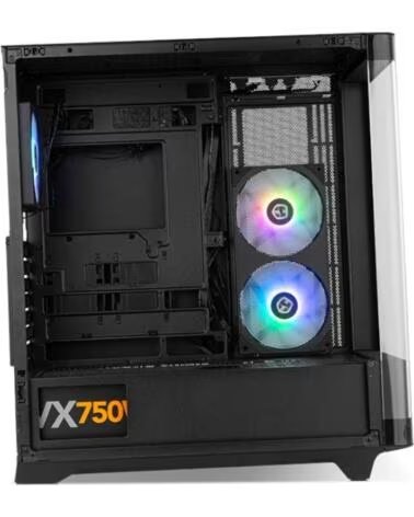 NOX Semitorre HUMMER ETHER Cristal Curvo Negro