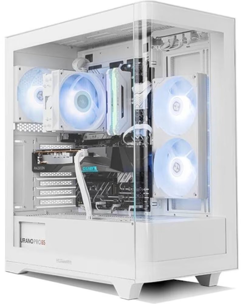 NOX Semitorre HUMMER ETHER Cristal Curvo Blanco