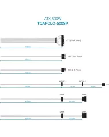 TOOQ Fuente Alimentacion TQAPOLO-500SP 500W PFC