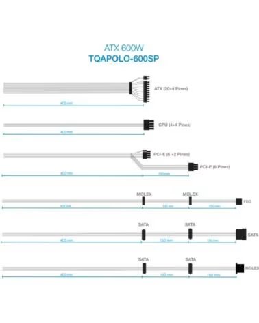 TOOQ Fuente Alimentacion TQAPOLO-600SP 600W