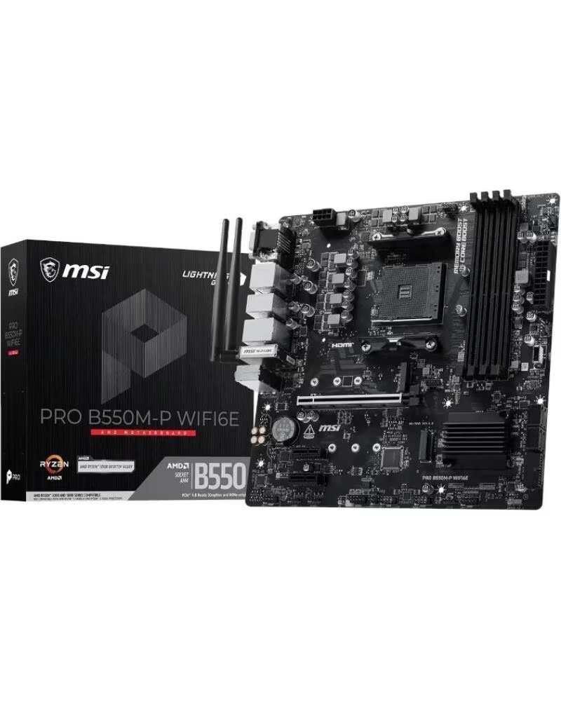 MSI Placa Base PRO B550M-P WIFI6E mATX AM4