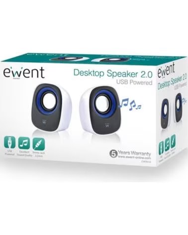 EWENT ALTAVOCES EW3513 2 0 5W RMS USB -NEGRO WHITE