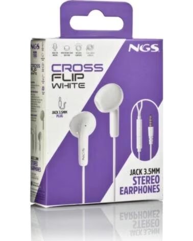 NGS Auricular Blanco Estereo con cable JACK 3 5 mm