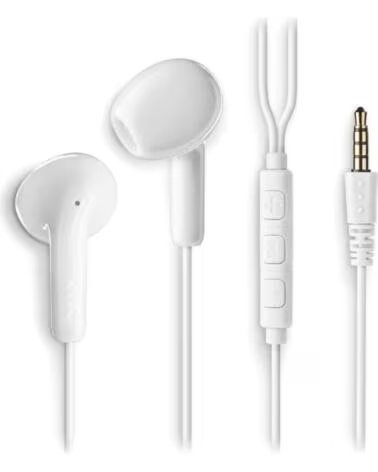 NGS Auricular Blanco Estereo con cable JACK 3 5 mm