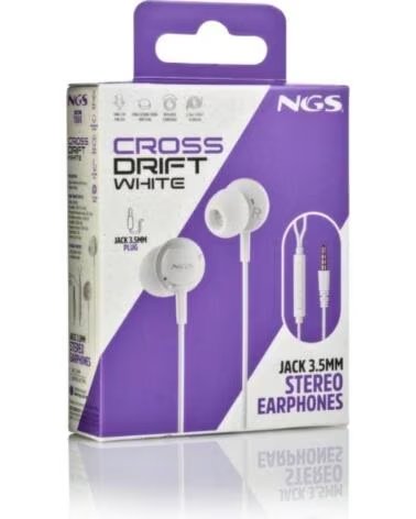 NGS Auricular CROSSDRIFT Blanco cable JACK 3 5 Mm