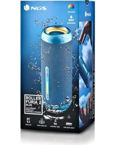 NGS Altavoz RollerFuria2 BT Rgb IP67 Azul 30W