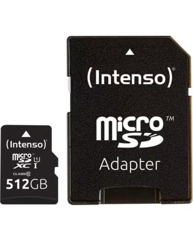 INTENSO Tarjeta memoria micro sd 512gb premium uhs - i cl10 adaptador sd