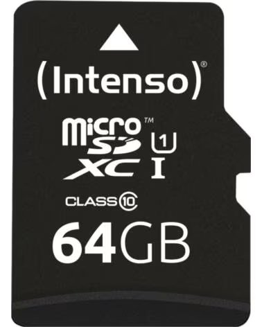 INTENSO Tarjeta memoria micro sd 64gb uhs - i cl10 adaptador sd