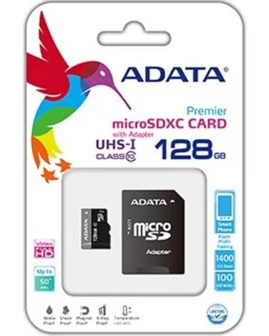 ADATA Tarjeta memoria micro sd 128gb cl10 adaptador sd