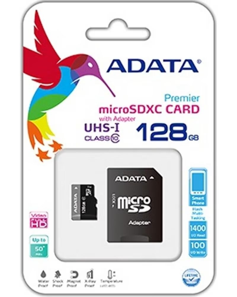 ADATA Tarjeta memoria micro sd 128gb cl10 adaptador sd
