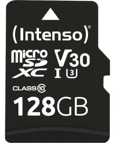 INTENSO Tarjeta memoria micro sd 128gb profesional v30 adaptador sd