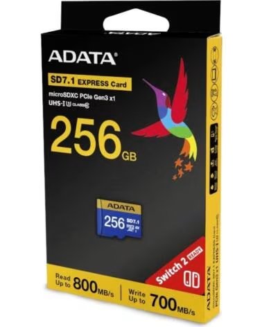 ADATA Extreme microSDXC 256GB SD7 1 Gen3x1 Switch2