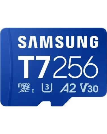 SAMSUNG Tarjeta memoria micro sd 256gb sdxc t7 clase10 u3 v30 a2